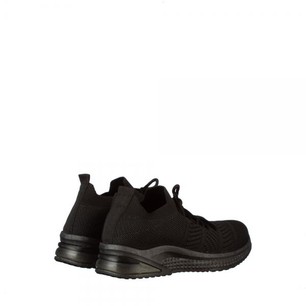 Παιδικά αθλητικά παπούτσια  μαύρα από ύφασμα Kimmy, 4 - Kalapod.gr